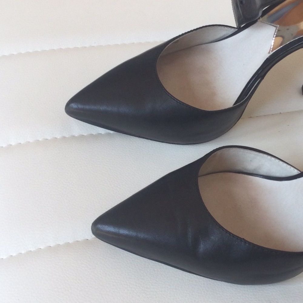 EUC Michael Michael Kors 8M Black Leather Shoes Heels - Picture 16 of 16